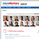 Microworkers Homepage Screenshot
