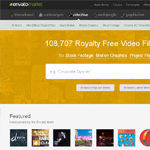 VideoHive Homepage Screenshot