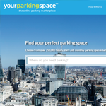 YourParkingSpace Homepage Screenshot