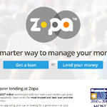 Zopa Homepage Screenshot