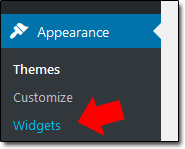 Wordpress Widgets Menu