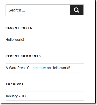 Wordpress Blog Widgets