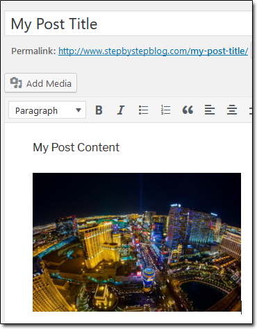 Wordpress Add Image Example