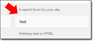 Wordpress Text Widget