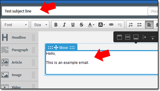 AWeber Email Editor