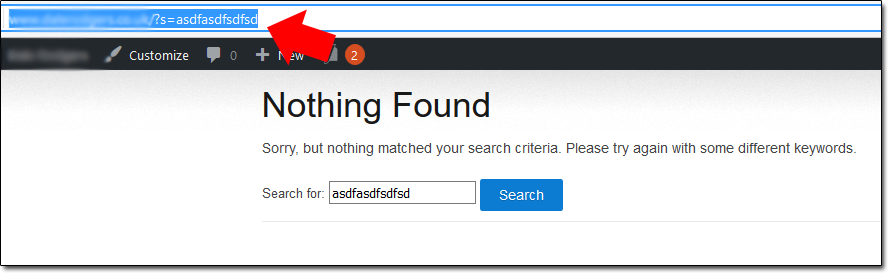 WordPress Nothing Found Page