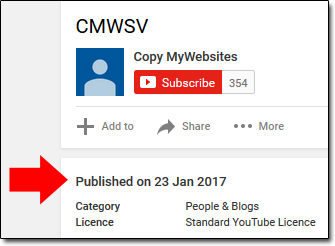 Copy My Websites YouTube Stats