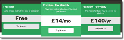 MatchedBets Pricing Plans