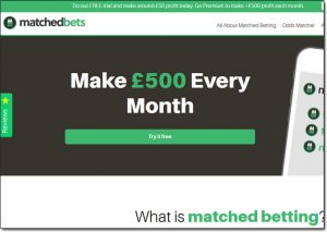 MatchedBets.com Homepage Screenshot