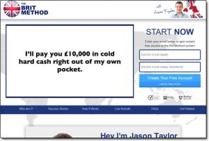 Screenshot of The Brit Method homepage