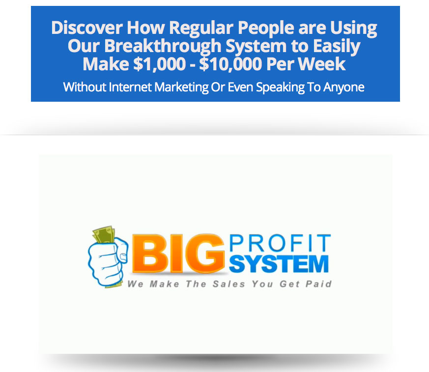 Big Profit System Homepage Screenshot