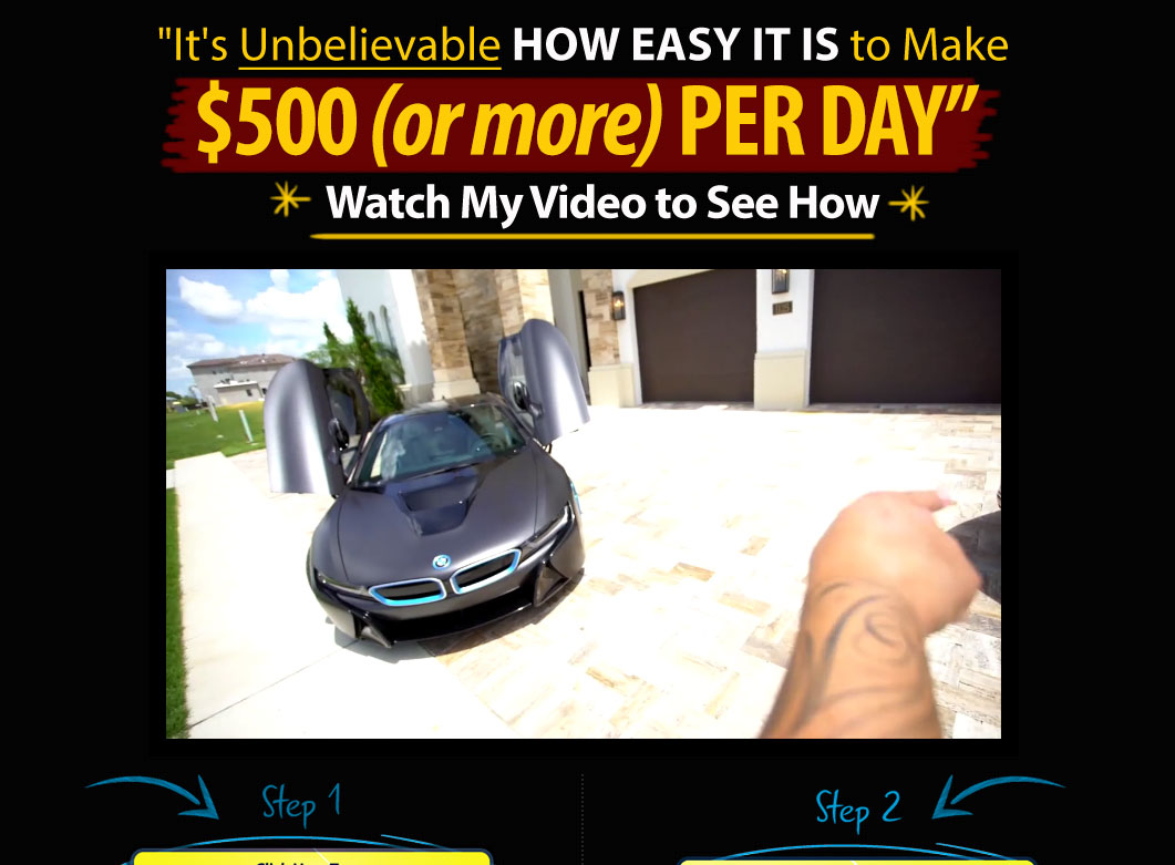 Screenshot of the Daily Income Method Homepage