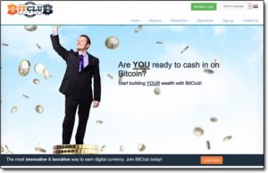 Screenshot of BitClub Network Homepage Thumb