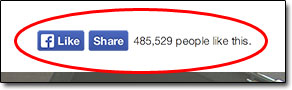 Screenshot of Fake Facebook Like Counter