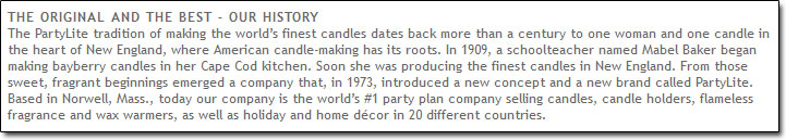 PartyLite History