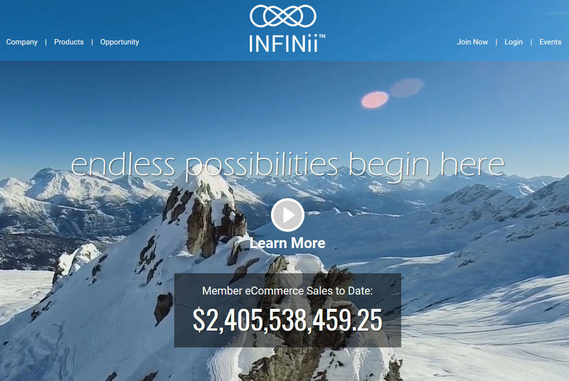 INFINii Homepage Screenshot
