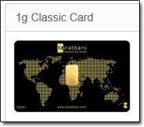 Example Karatbars Gold Card