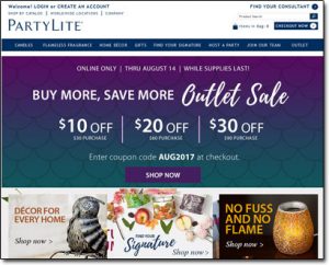 PartyLite Homepage Thumbnail