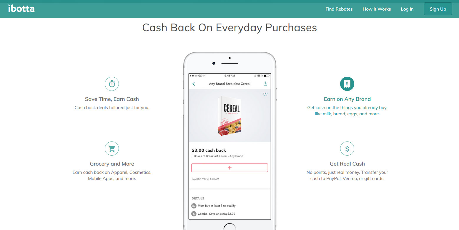 Ibotta App Homepage