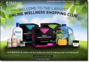 Melaleuca Homepage Screenshot