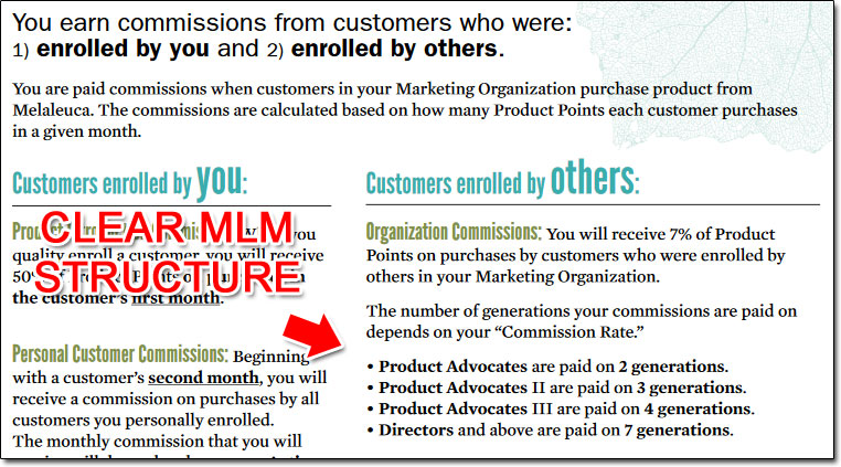 Melaleuca MLM Compensation Plan