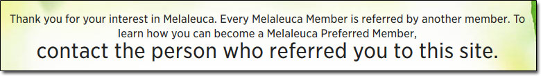 Melaleuca Product Purchase