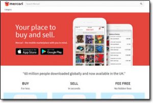 Mercari App Homepage