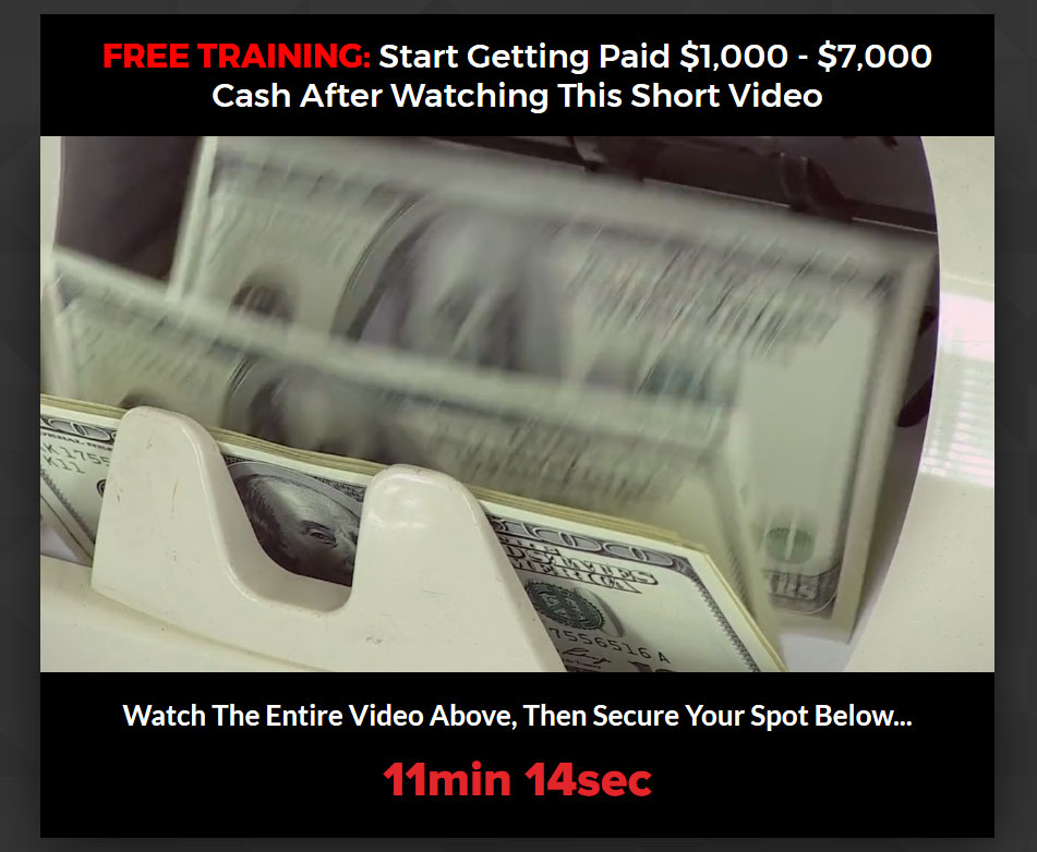 Screenshot of the Simple Profit Secret Homepage