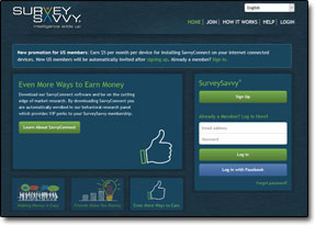 Survey Savvy Homepage