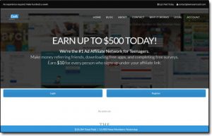 Teens Earn Cash Homepage