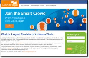 The Smart Crowd (Lionbridge) Homepage