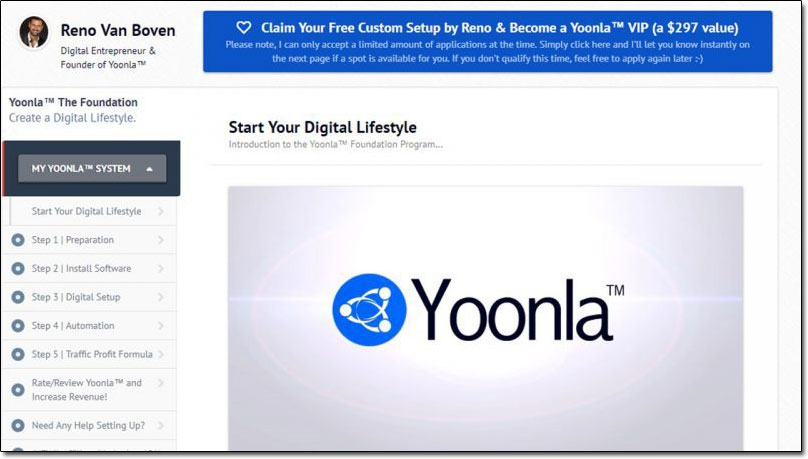 Yoonla Dashboard Screenshot