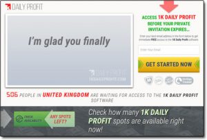 1K Daily Profit System Homepage
