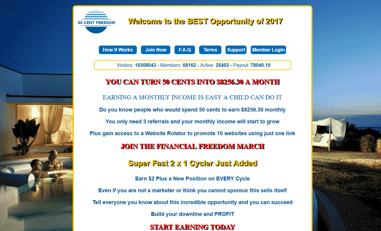 50 Cent Freedom Homepage