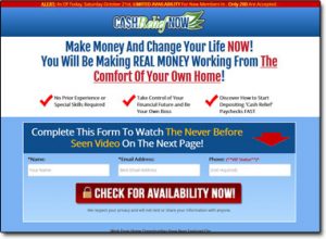 Cash Relief Now System Website