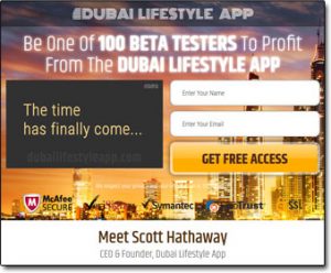 Dubai Lifestyle App Homepage