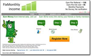 Fix Monthly Income Website Homepage