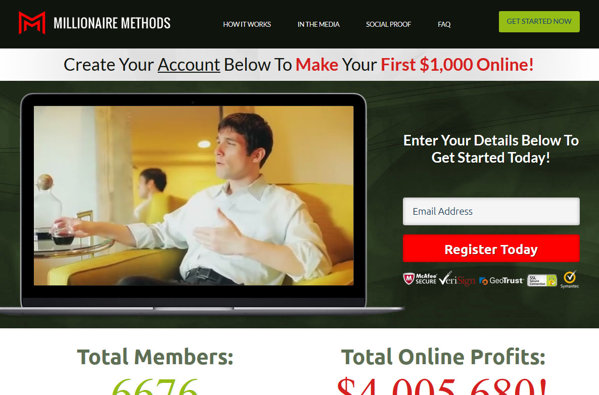Millionaire Methods System Homepage