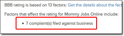 Mommy Jobs Online BBB Reviews