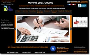 Mommy Jobs Online Website Screenshot