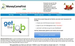 Money Come First Homepage