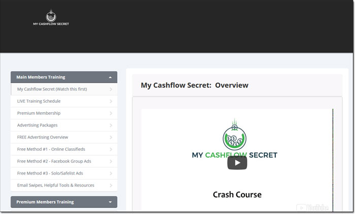 My Cash Flow Secret Members Area