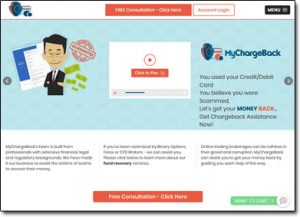 MyChargeBack.com Website Screenshot