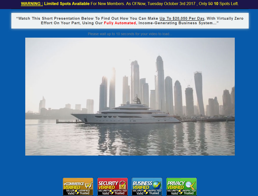 Online Millionaire System Homepage