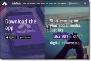IndaHash Website Screenshot