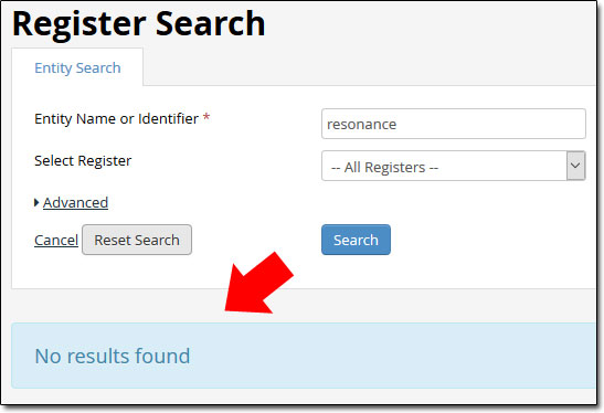 Register Search Results