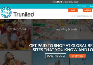 Screenshot of the Trunited Website