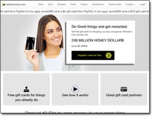 EarnHoney Homepage Screenshot