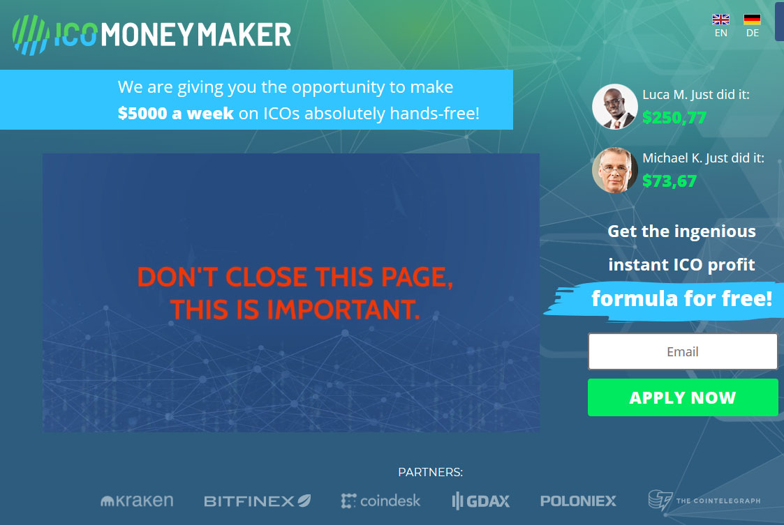ICO Money Maker Website
