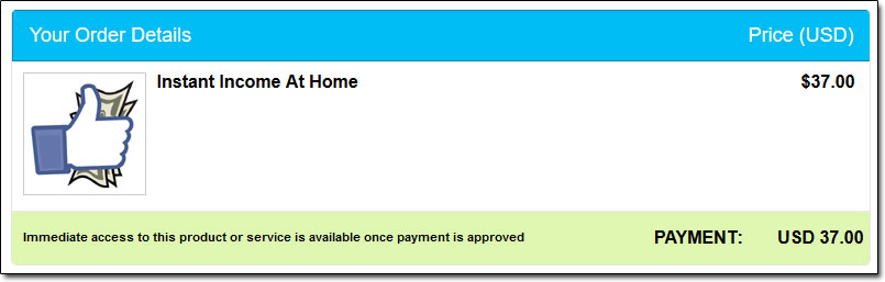 Instant Income At Home Cost